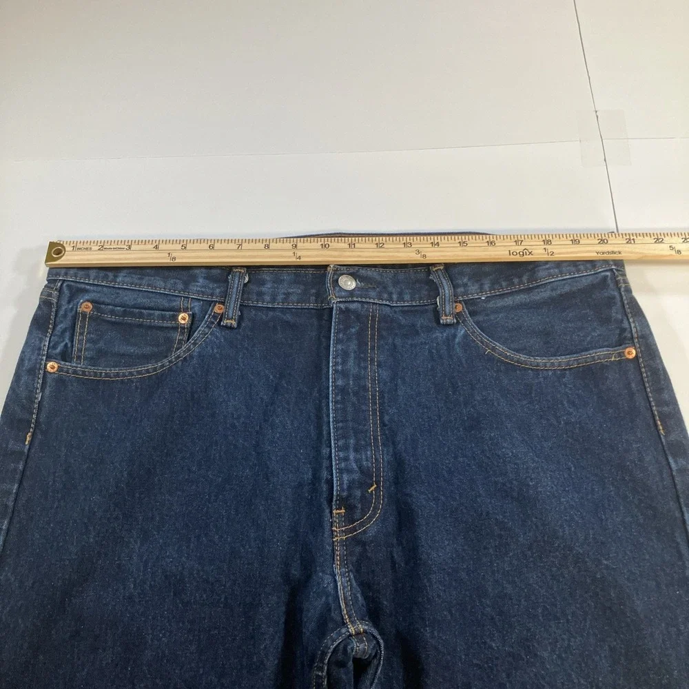 Levi's 505 Jeans Mens 40x30 Dark Wash Regular Straight Stretch Denim